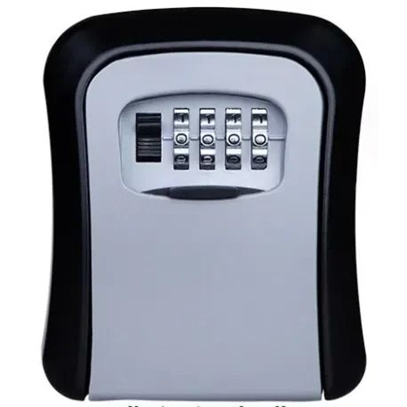Key Keeper Combination Lock Wall Mounted Waterproof 4Digit Password Safe Box Easy Installation For 6
