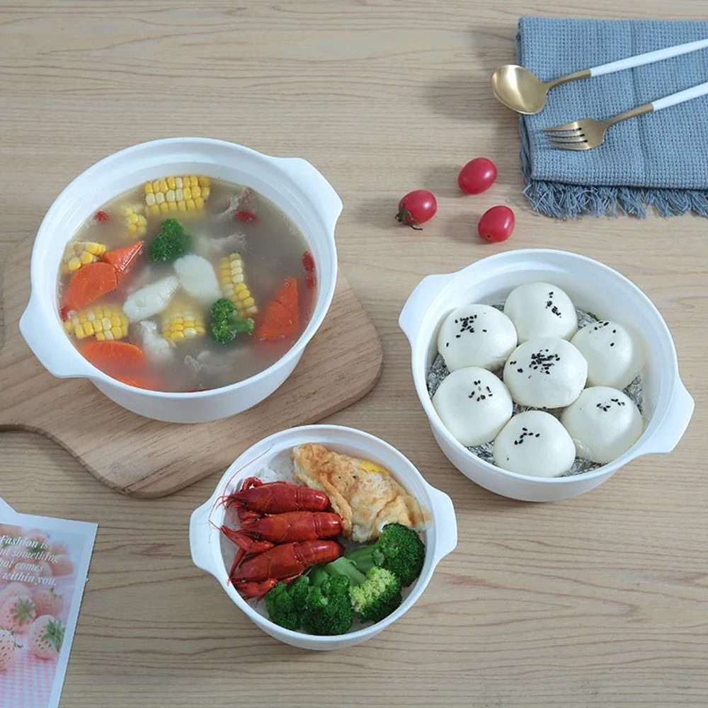 GIANXI Microwave Oven Special Box Heated Soup Pot Steam Rice  Buns With Lid Ecofriendly Food Grade  1
