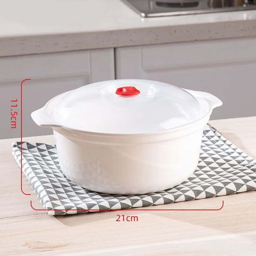 GIANXI Microwave Oven Special Box Heated Soup Pot Steam Rice  Buns With Lid Ecofriendly Food Grade  6