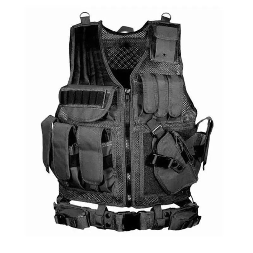 Adjustable Molle Tactical Vest Security Combat Body Armor Vests For Airsoft CS Game Hunting Army Ou 0
