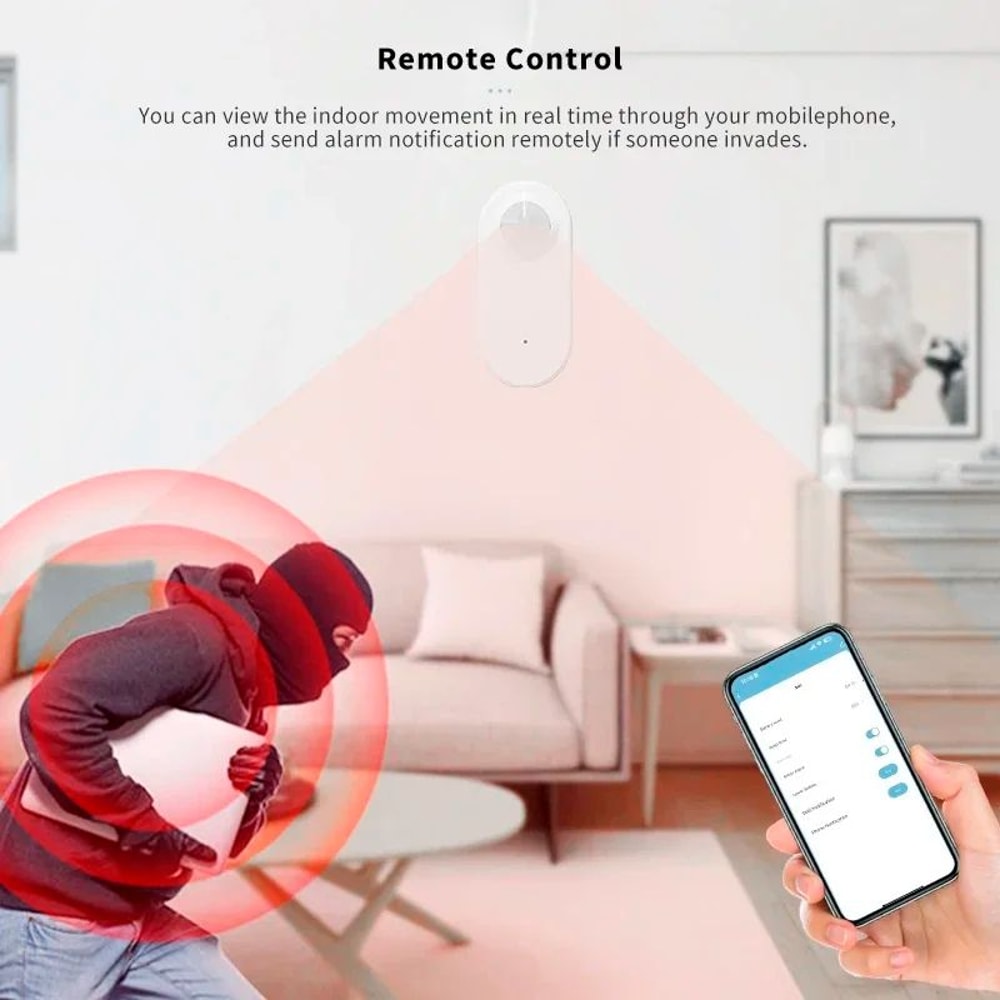 Smart Zigbee WiFi Motion Presence Sensor PIR Detection AppControlled Security Alarm For Smart Home 2