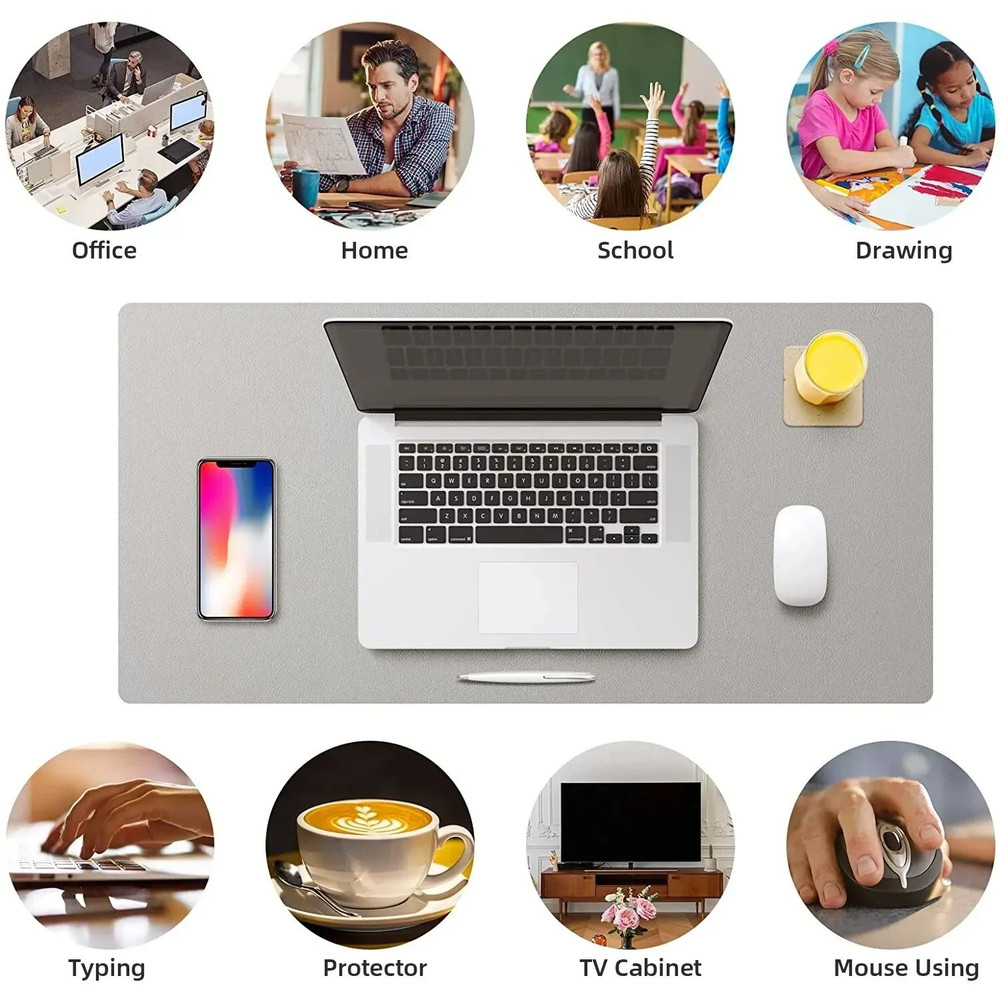 Large Size Office Desk Protector Mat PU Leather Waterproof Mouse Pad Keyboard Desk Pad Gaming Mouse 5
