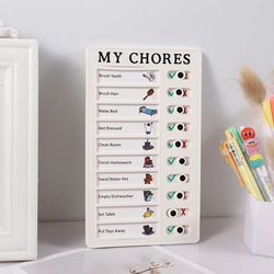 portable chore chart memo board, reusable to do list checklist board for diy message, home organization & travel
