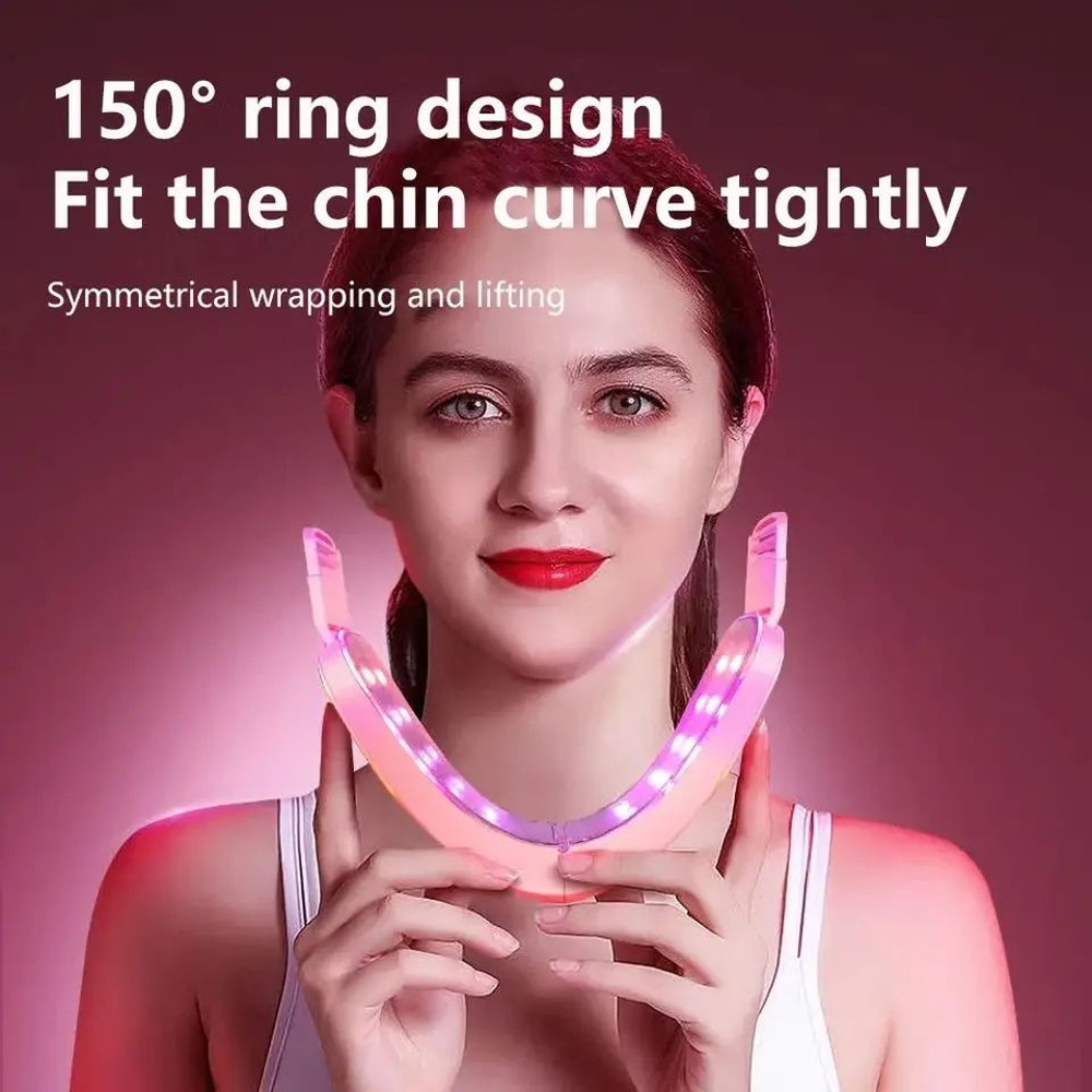 Facial Lifting Device LED Photon Therapy V Face Slimming Vibration Massager For Double Chin Reducti 4