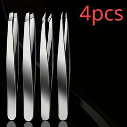 professional tweezers set, perfect for eyebrow hair removal, splinter & ingrown hair, precision stainless steel