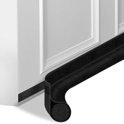 1pc black door bottom seal strip soundproof insulation wind under door draft stopper blocker weather strip for interior