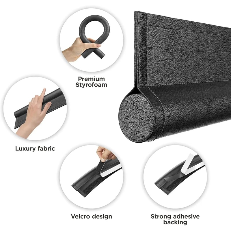 1PC Black Door Bottom Seal Strip Soundproof Insulation Wind Under Door Draft Stopper Blocker Weathe 3