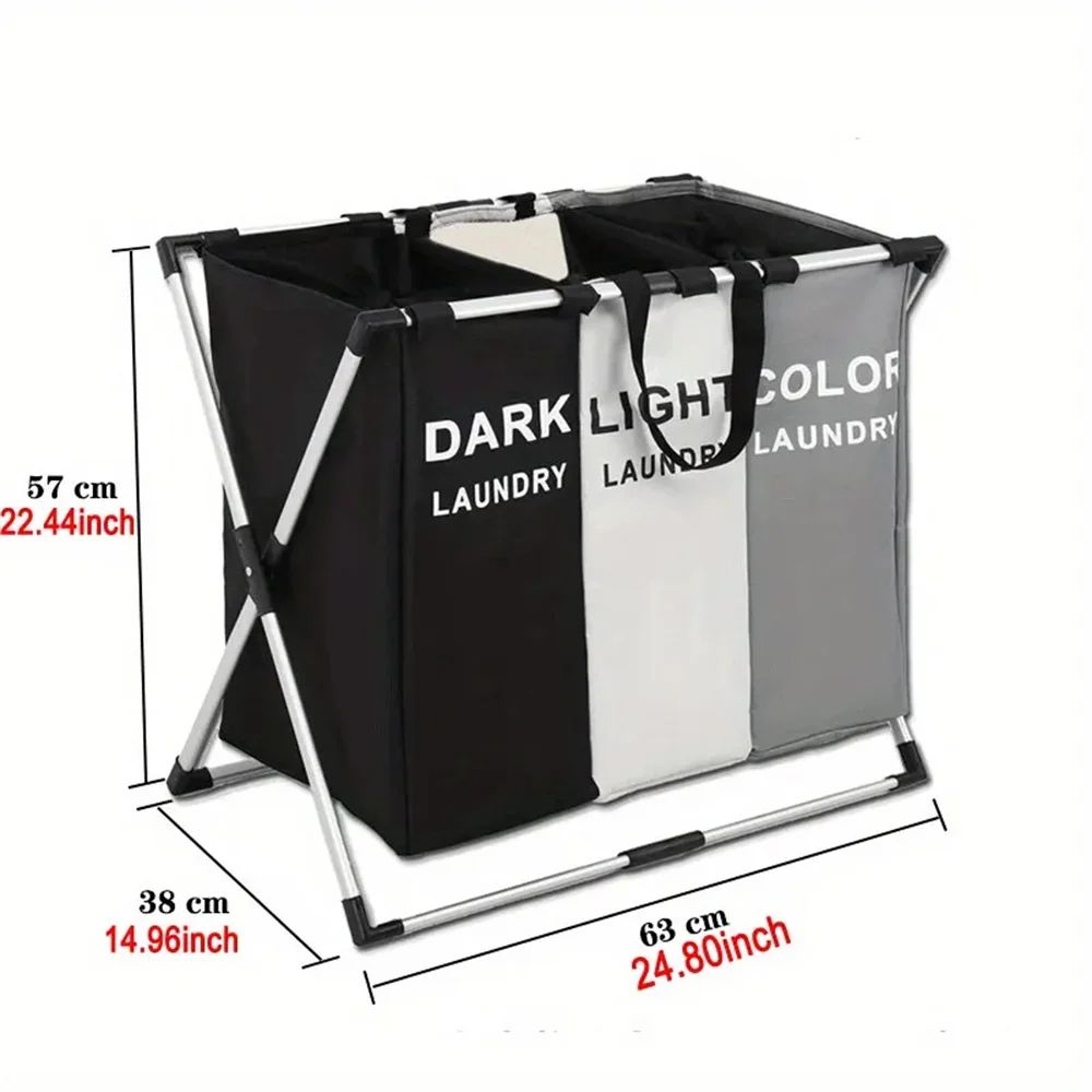 Foldable Laundry Hamper Waterproof Dirty Clothes Organizer Basket For Bathroom Storage Dorm Bedroom 2