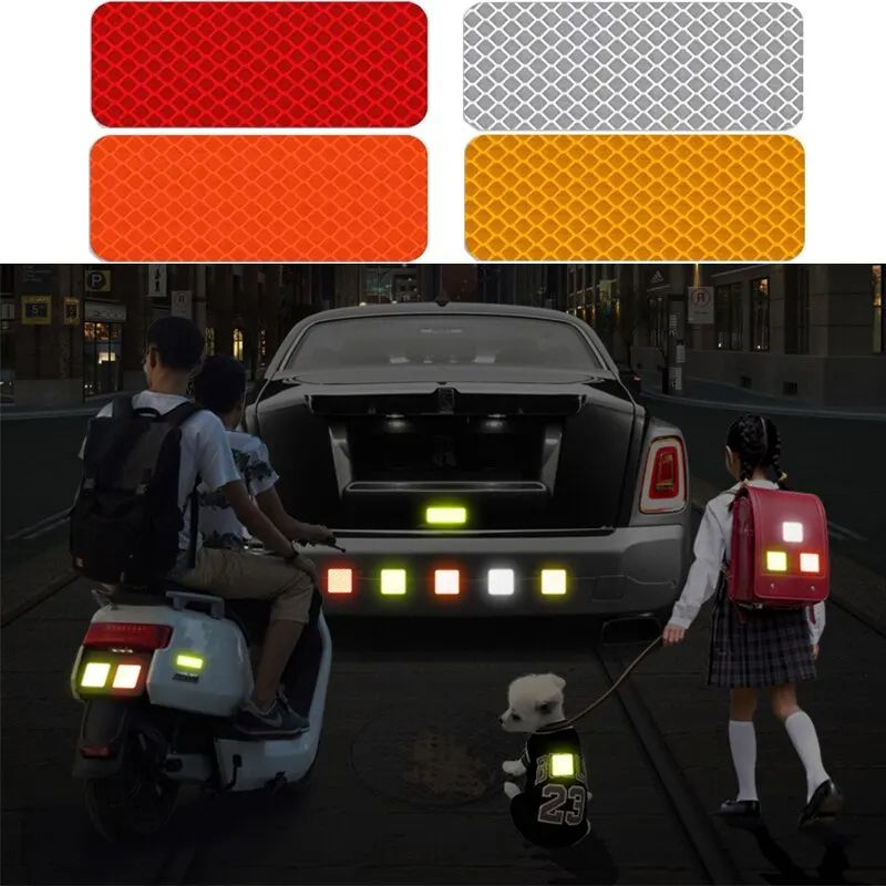 Car Bumper Reflective Stickers HighVisibility Reflective Warning Strip Tape For Vehicle Safety 1
