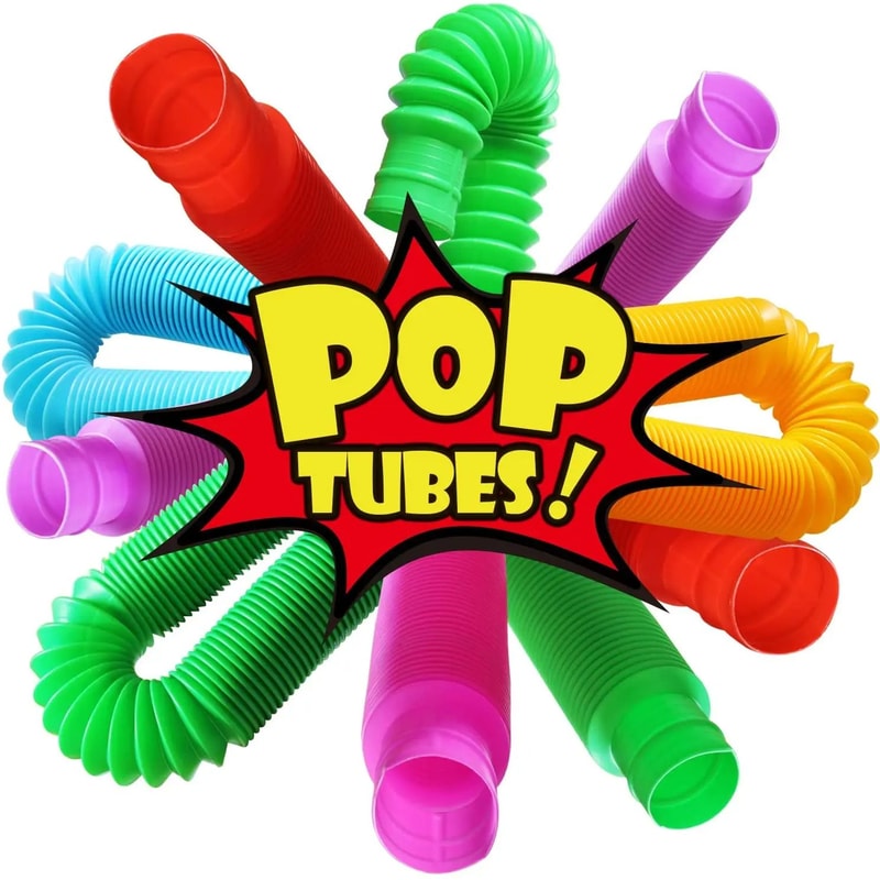 Mini Pop Tube Fidget Toys Durable Sensory Tubes For Kids With Autism Educational Colorful Building 3