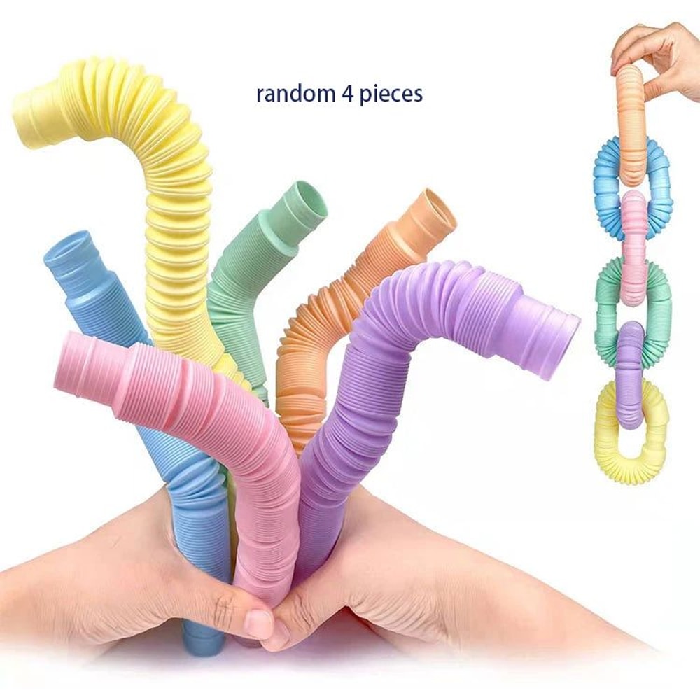 Mini Pop Tube Fidget Toys Durable Sensory Tubes For Kids With Autism Educational Colorful Building 6