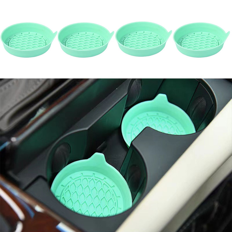 Universal Silicone Car Cup Holder Coaster NonSlip Insert AntiScratch  Silent Cup Pad For Auto Inter 9