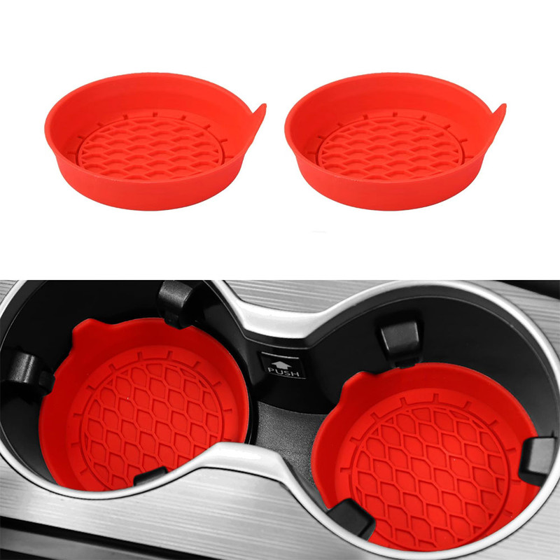 Universal Silicone Car Cup Holder Coaster NonSlip Insert AntiScratch  Silent Cup Pad For Auto Inter 15