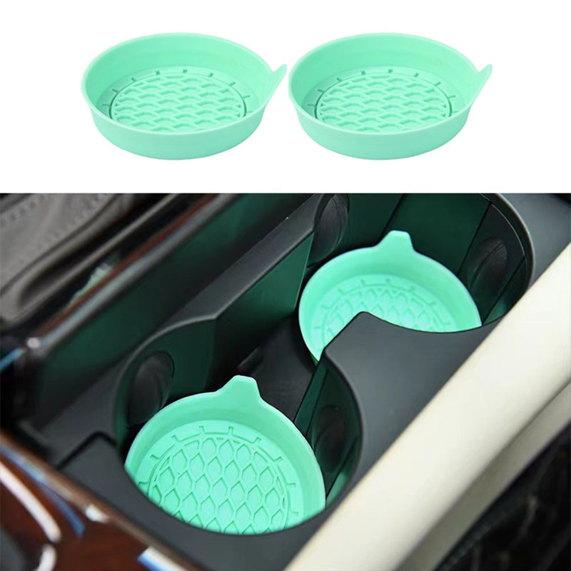 Universal Silicone Car Cup Holder Coaster NonSlip Insert AntiScratch  Silent Cup Pad For Auto Inter 17