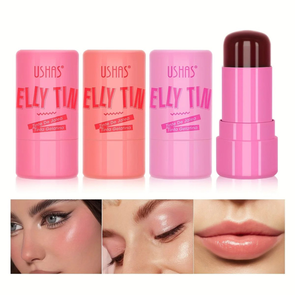 Jelly Blush Stick Lip Balm Eyeshadow MultiUse Matte Blush Moisturizing Brighten Lip Gloss Makeup St 0