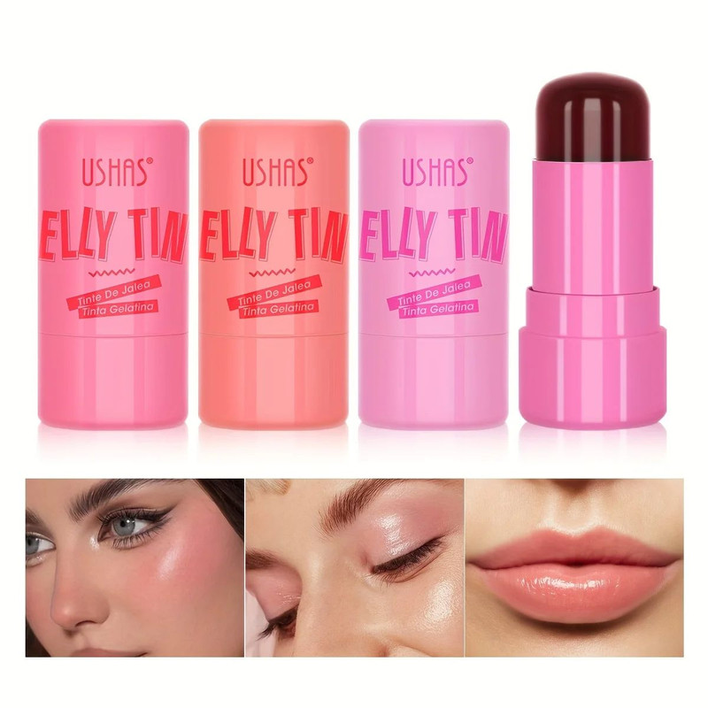 Jelly Blush Stick Lip Balm Eyeshadow MultiUse Matte Blush Moisturizing Brighten Lip Gloss Makeup St 0