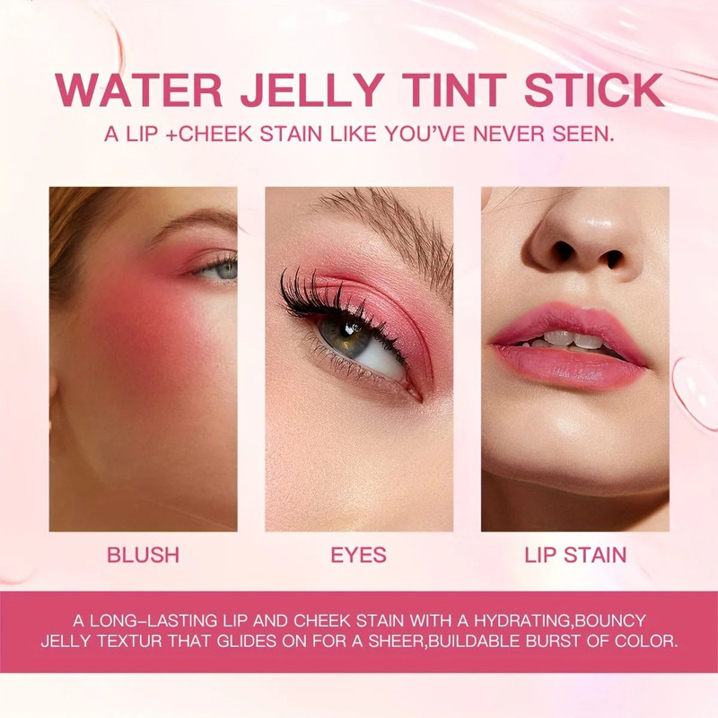 Jelly Blush Stick Lip Balm Eyeshadow MultiUse Matte Blush Moisturizing Brighten Lip Gloss Makeup St 5