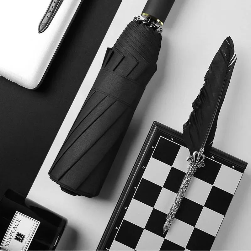 Fashion AntiUV Mini Folding Automatic Umbrella Lightweight Windproof Sun And Rain Parasol For Trave 2