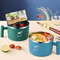 Stainless Steel Bowl With Lid For Instant Noodles Sealed And Portable Drain Bowl For Kitchen Utensi 2