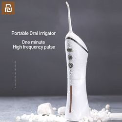 youpin water flosser, usb rechargeable electric oral irrigator for dental whitening, jet tooth scaler & gum care