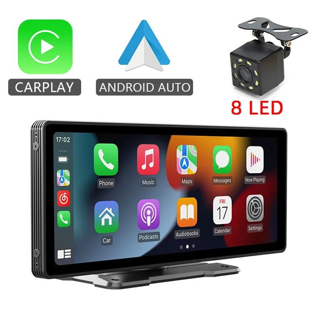 Car Mirror Radio Multimedia Video Player Universal Wireless CarPlay Android Auto With Bluetooth AU 7