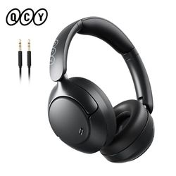 qcy pro anc wireless headphone with hi-res spatial audio, noise canceling, ldac bluetooth over ear headset for gaming