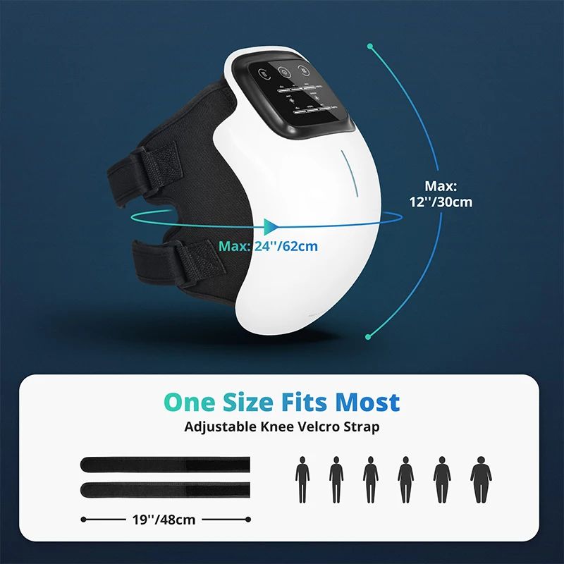 Wireless Medcursor Electric Heating Massage Knee Pad Heated Knee Massager With Vibration Hot Compre 5