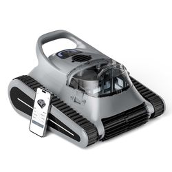 cordless robotic pool vacuum with waterline cleaning for inground pools