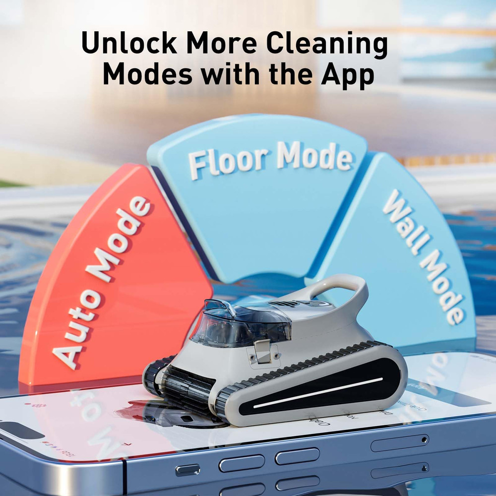 Cordless Robotic Pool Vacuum with Waterline Cleaning for Inground Pools