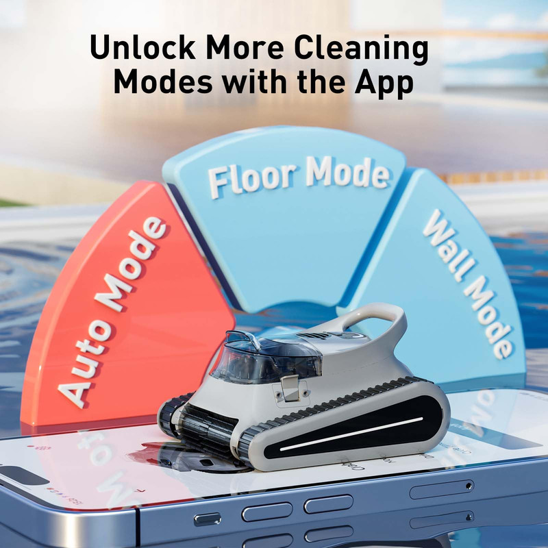 Cordless Robotic Pool Vacuum with Waterline Cleaning for Inground Pools
