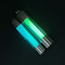 Outdoor Signal Light Luminous Tube Pendant EDC Keychain Durable Stainless Steel Glass Material Lum 1