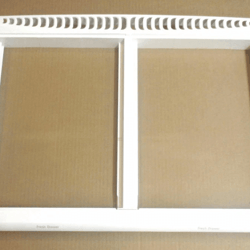 crisper drawer cover frame compatible with frigidaire refrigerator, durable replacement oem plastic shelf sup