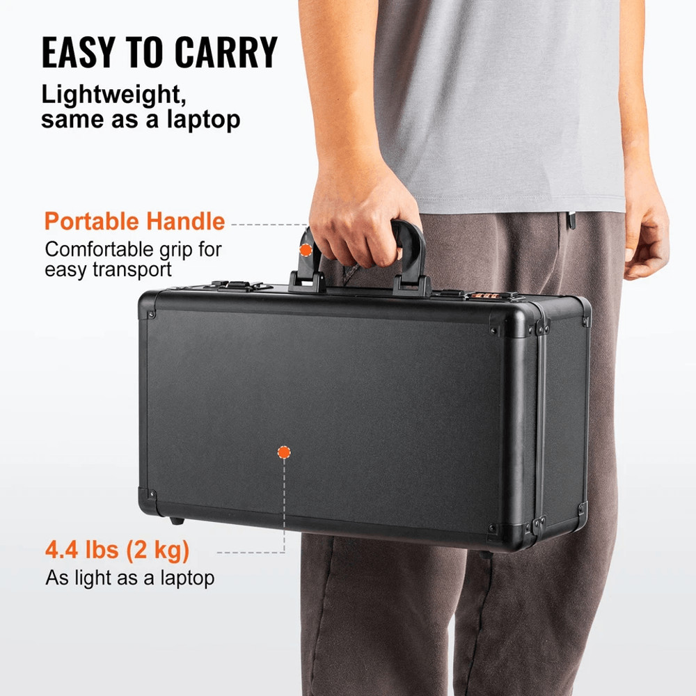 Graded Card Box High Capacity Sports Card Holder With Coded Lock Foam Dividers Protective Aluminum 5