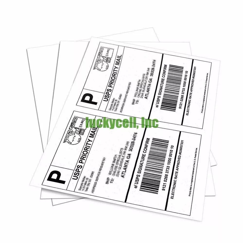 200 Adhesive Shipping Labels 85 X 55 2 Per Sheet Blank White Matte Labels For UPS USPS EBay PayPal  0