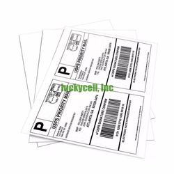 200 adhesive shipping labels 8.5 x 5.5, 2 per sheet blank white matte labels for ups, usps, ebay, paypal laser & inkjet