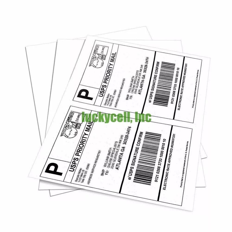 200 Adhesive Shipping Labels 85 X 55 2 Per Sheet Blank White Matte Labels For UPS USPS EBay PayPal  0