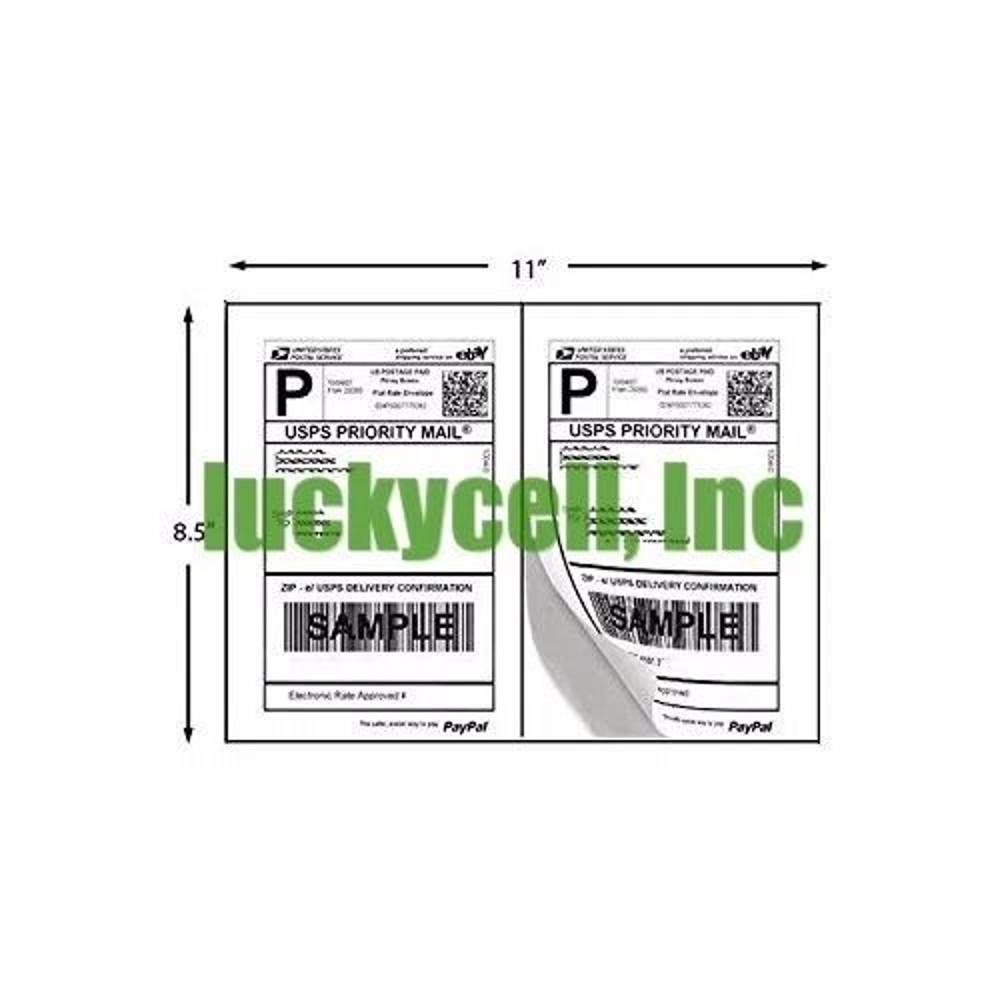 200 Adhesive Shipping Labels 85 X 55 2 Per Sheet Blank White Matte Labels For UPS USPS EBay PayPal  1