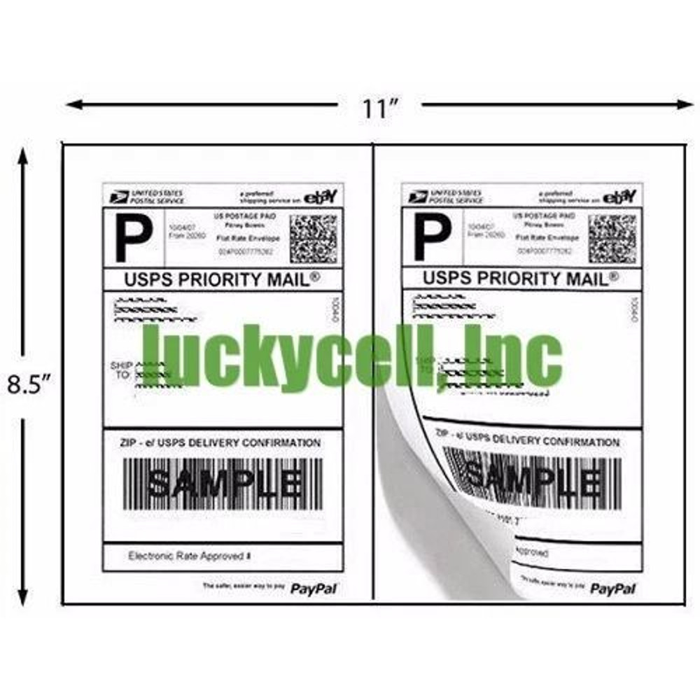 200 Adhesive Shipping Labels 85 X 55 2 Per Sheet Blank White Matte Labels For UPS USPS EBay PayPal  2