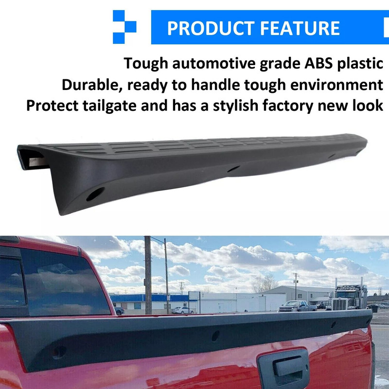 20072014 Chevy Silverado Sierra Tailgate Top Protector Spoiler Cap Cover OEM Style Durable Prote 10