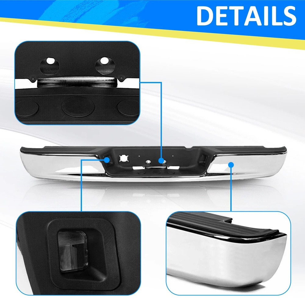 0408 Dodge RAM 1500 2500 3500 HD Chrome Rear Step Bumper Assembly HeavyDuty Steel Replacement 9