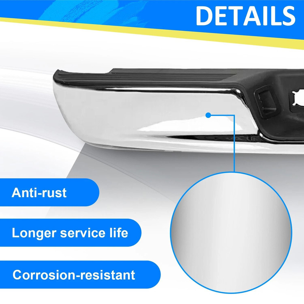 0408 Dodge RAM 1500 2500 3500 HD Chrome Rear Step Bumper Assembly HeavyDuty Steel Replacement 10