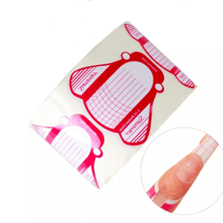 french tip nail extension forms, silicone backed diy acrylic & uv gel sculpting guides