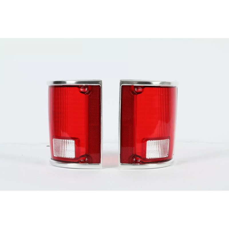 Pair Of HighQuality Tail Lights Taillamps WChrome Bezel For 7391 Chevrolet C10 K10 GMC Sierra Durab 2