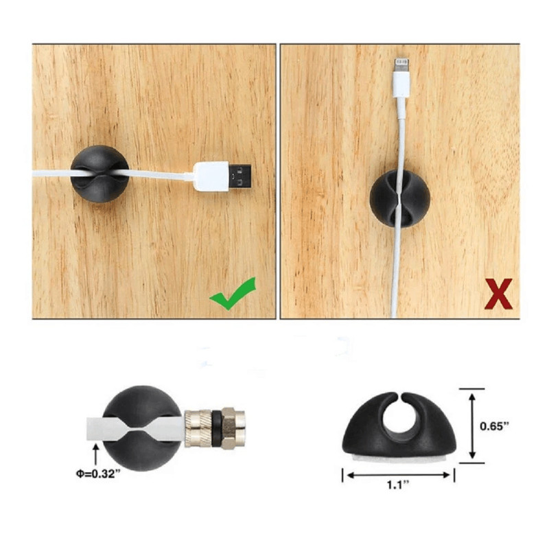 Cable Organizer Reel Set Cord Management Clips Wire Holders For Desk Home Travel Cable Control 1