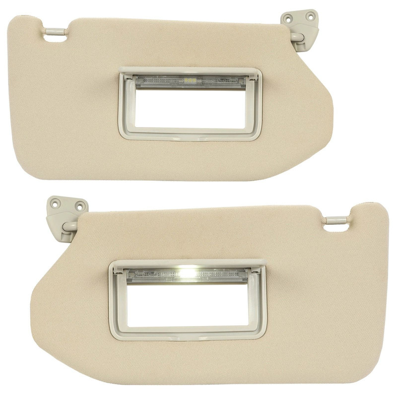 Pair Of Sun Visors With Lamps For Nissan Pathfinder 20142017 Infiniti QX60 2013 JX35 Beige Interio 10