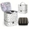 Portable Nail Polish Storage Bag,Multi Function PU Leather Organizer for Travel,Fits 20 Bottles,Essential Oils & Makeup