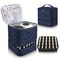 Portable Nail Polish Storage Bag,Multi Function PU Leather Organizer for Travel,Fits 20 Bottles,Essential Oils & Makeup