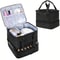 Portable Nail Polish Storage Bag,Multi Function PU Leather Organizer for Travel,Fits 20 Bottles,Essential Oils & Makeup