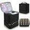 Portable Nail Polish Storage Bag,Multi Function PU Leather Organizer for Travel,Fits 20 Bottles,Essential Oils & Makeup