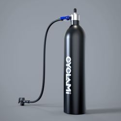 high-pressure aluminum alloy 1.3l mtb road inflator tyre air bottle, tubeless tire booster with valve gas cylinder